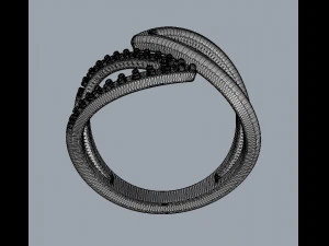 Leafs Diamond Ring 3D Print Model