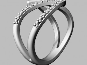 Leafs Diamond Ring 3D Print Model