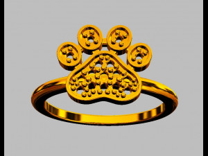 Diamond Paw Ring 3Dプリントモデル