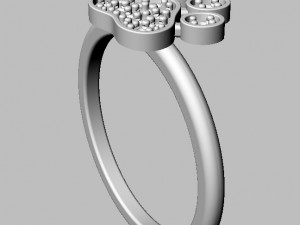 Diamond Paw Ring 3Dプリントモデル