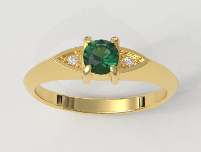 4mm Engagement Ring 3D 프린트 모델 .c4d .max .obj .3ds .fbx .stl .blend
