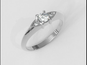 4mm Engagement Ring 3D 프린트 모델