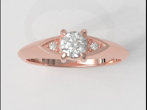 4mm Engagement Ring 3D 프린트 모델