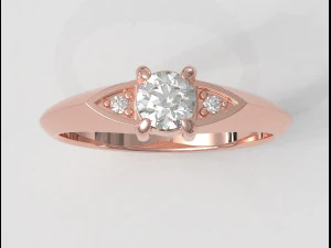 Обручальное кольцо 4 мм 3D Принт Модель