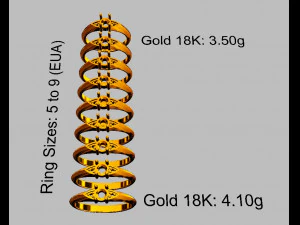Обручальное кольцо 4 мм 3D Принт Модель