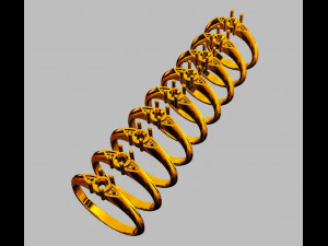 Обручальное кольцо 4 мм 3D Принт Модель