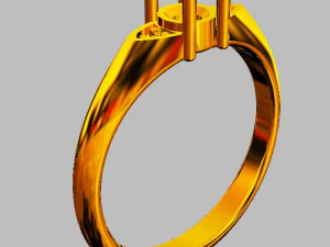 Обручальное кольцо 4 мм 3D Принт Модель