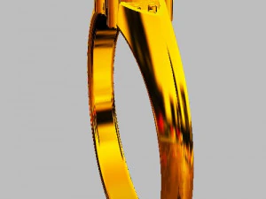 Обручальное кольцо 4 мм 3D Принт Модель