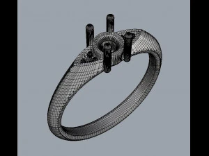 Обручальное кольцо 4 мм 3D Принт Модель