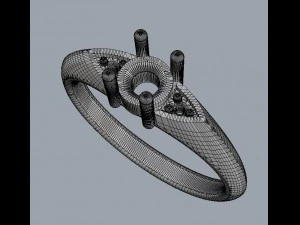 Обручальное кольцо 4 мм 3D Принт Модель