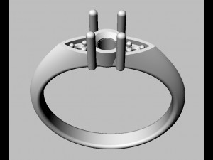 4mm Engagement Ring 3D 프린트 모델