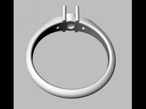 Обручальное кольцо 4 мм 3D Принт Модель