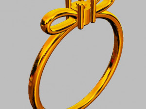 Bow Knot Ring 3D Принт Модель