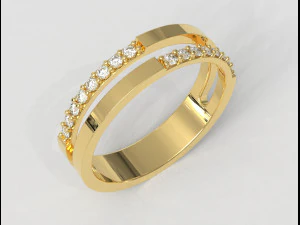 Double Diamond Ring 3D Print Model