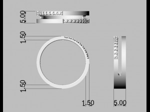 Double Diamond Ring 3Dプリントモデル