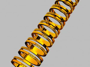 Double Diamond Ring 3D Print Model