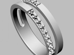 Double Diamond Ring 3D Print Model