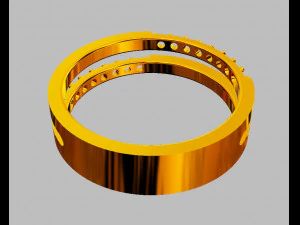Double Diamond Ring 3D Print Model