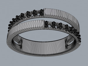 Double Diamond Ring 3Dプリントモデル