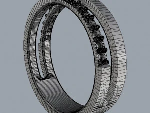 Double Diamond Ring 3D Print Model