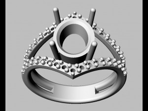 Oval Gemstone Classic Ring Modèles 3D en vedette