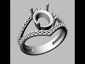 Oval Gemstone Classic Ring Modèles 3D en vedette