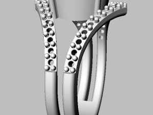 Oval Gemstone Classic Ring Modèles 3D en vedette