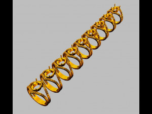 Oval Gemstone Classic Ring Modèles 3D en vedette