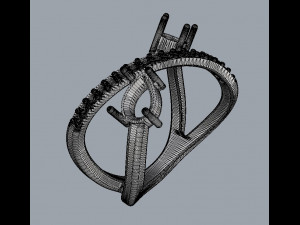 Pear Gemstone Rin 3D Принт Модель