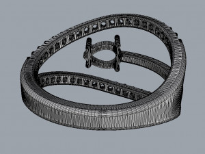 Modern Gemstone Ring 3D Print Model