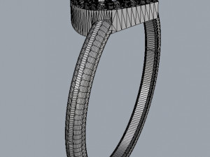 Heart Diamond Ring 3D Print Model