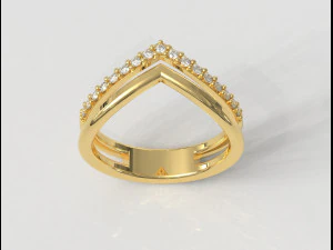 Anel Duplo Modelo de Impressão 3D