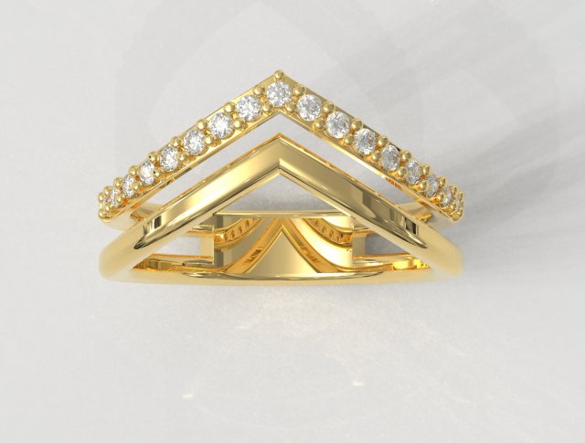 Double Ring 3D 프린트 모델 .c4d .max .obj .3ds .fbx .stl .blend 