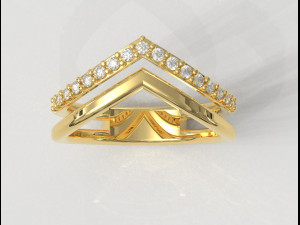 Double Ring 3Dプリントモデル