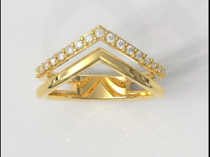 Anel Duplo Modelo de Impressão 3D