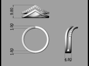 Anel Duplo Modelo de Impressão 3D