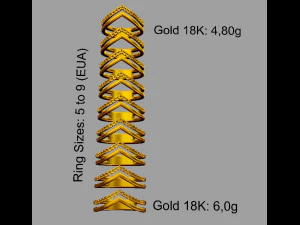 Anel Duplo Modelo de Impressão 3D