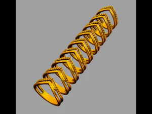 Anel Duplo Modelo de Impressão 3D