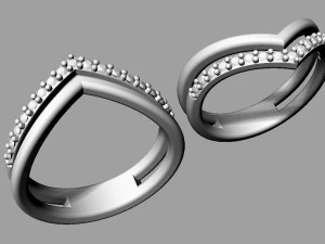 Anel Duplo Modelo de Impressão 3D