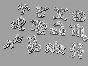 12 Zodiac Pendants 3D 프린트 모델