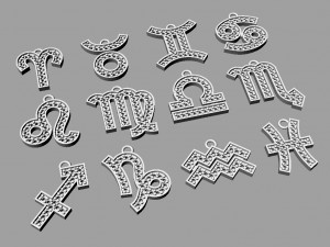 12 Zodiac Pendants 3D 프린트 모델