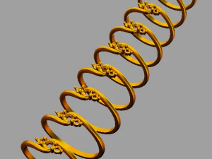 3 Stones Ring 3D Print Model