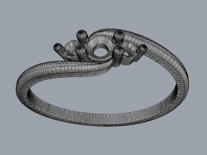 3 Stones Ring Modèles 3D en vedette