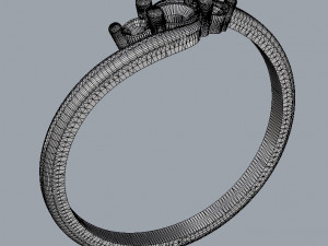 3 Stones Ring Modèles 3D en vedette