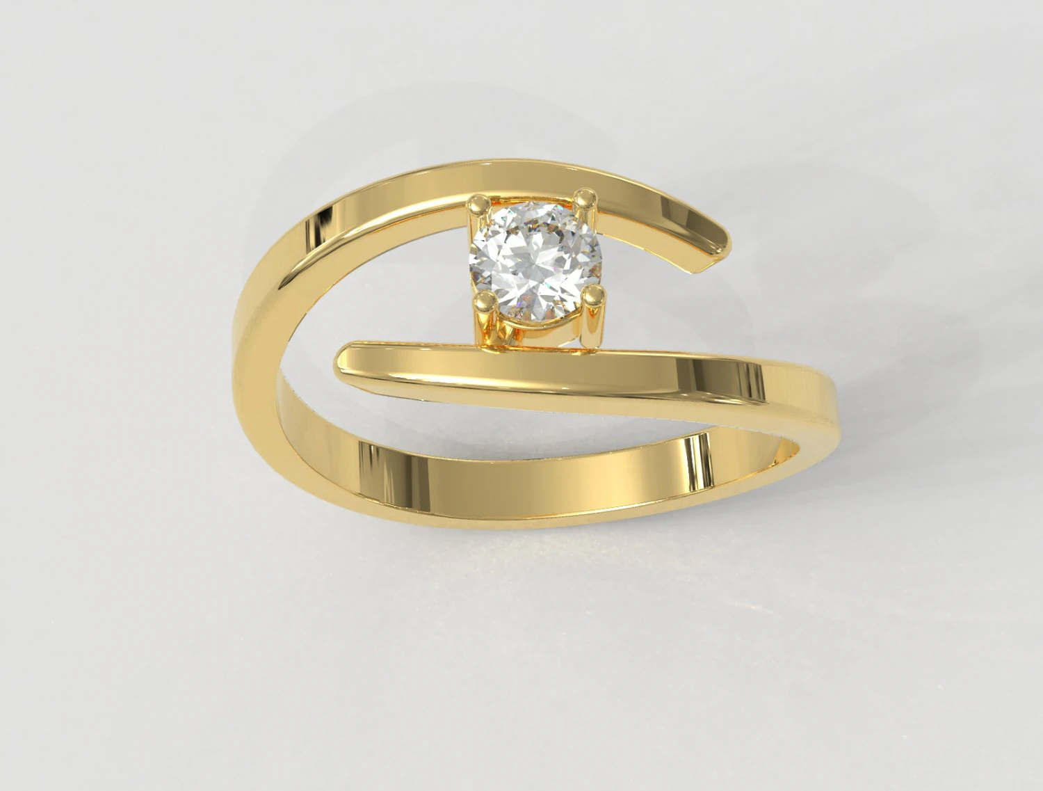 4mm Solitaire Ring 3D Print Model .c4d .max .obj .3ds .fbx .stl .blend 