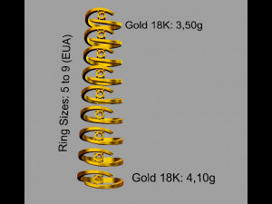 4mm Solitaire Ring 3D 打印模型