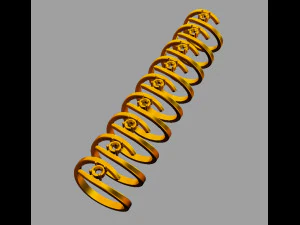 4mm Solitaire Ring 3D Print Model