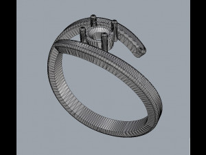 4mm Solitaire Ring 3D 打印模型