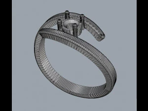 4mm Solitaire Ring 3D Print Model