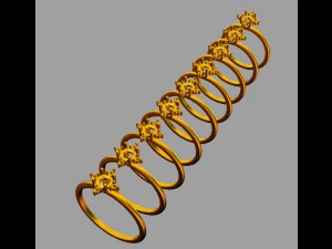 4mm Gemstone Ring 3D Print Model
